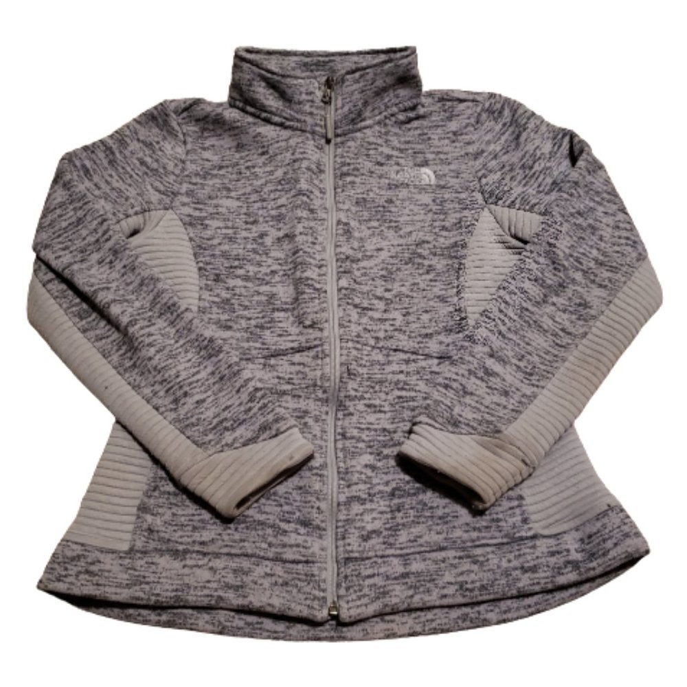 The North Face Full Zip Jacket Gray Women's Small S Outdoor Hiking Trendy Comfy